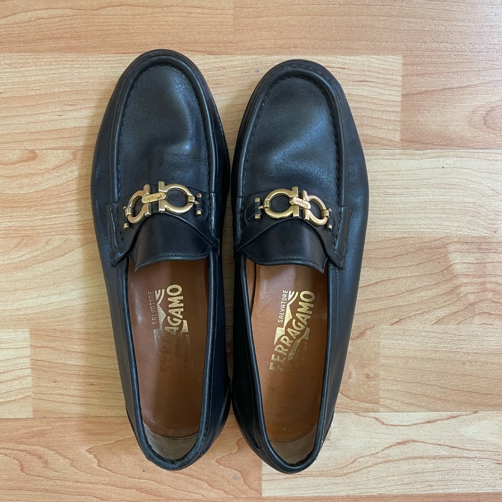 Salvatore Ferragamo Leather Penny Loafers Mens 6.5